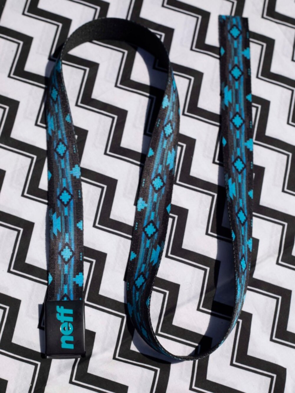 -54-NEFF Native Pattern Locking Fabric Belt | Skate Alt Casual Cultural Fashion